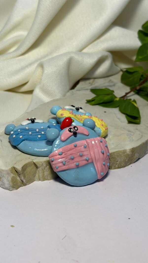 Bear With Scarf Worry Stone