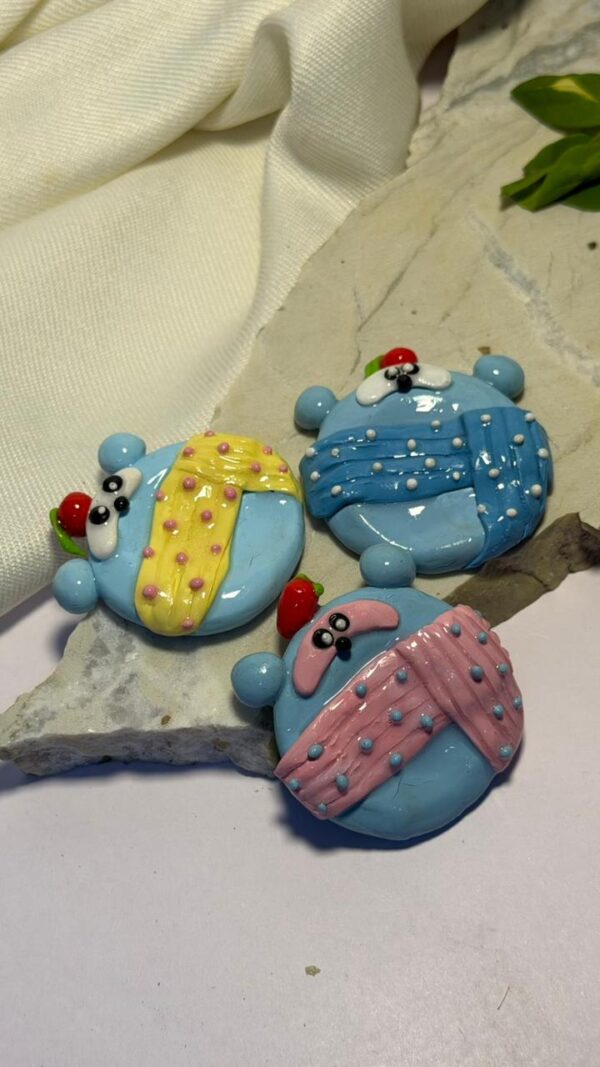 Bear With Scarf Worry Stone