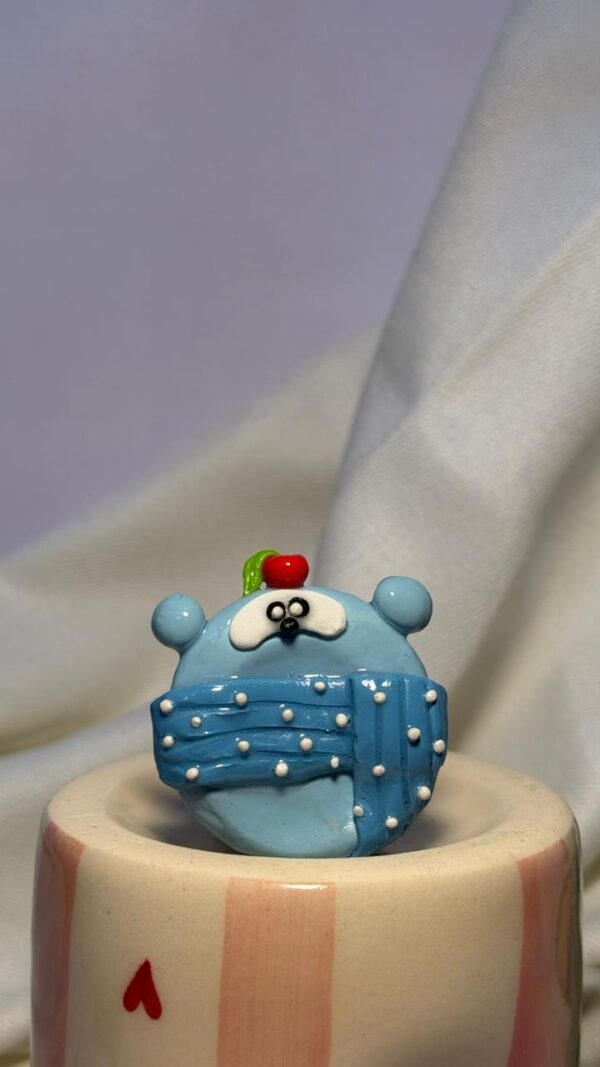 Bear With Scarf Worry Stone