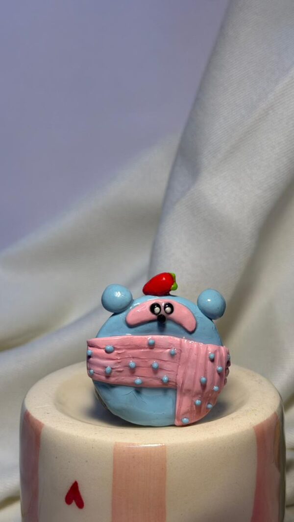 Bear With Scarf Worry Stone