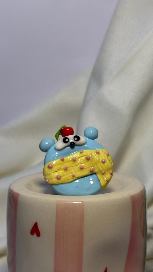 Bear With Scarf Worry Stone