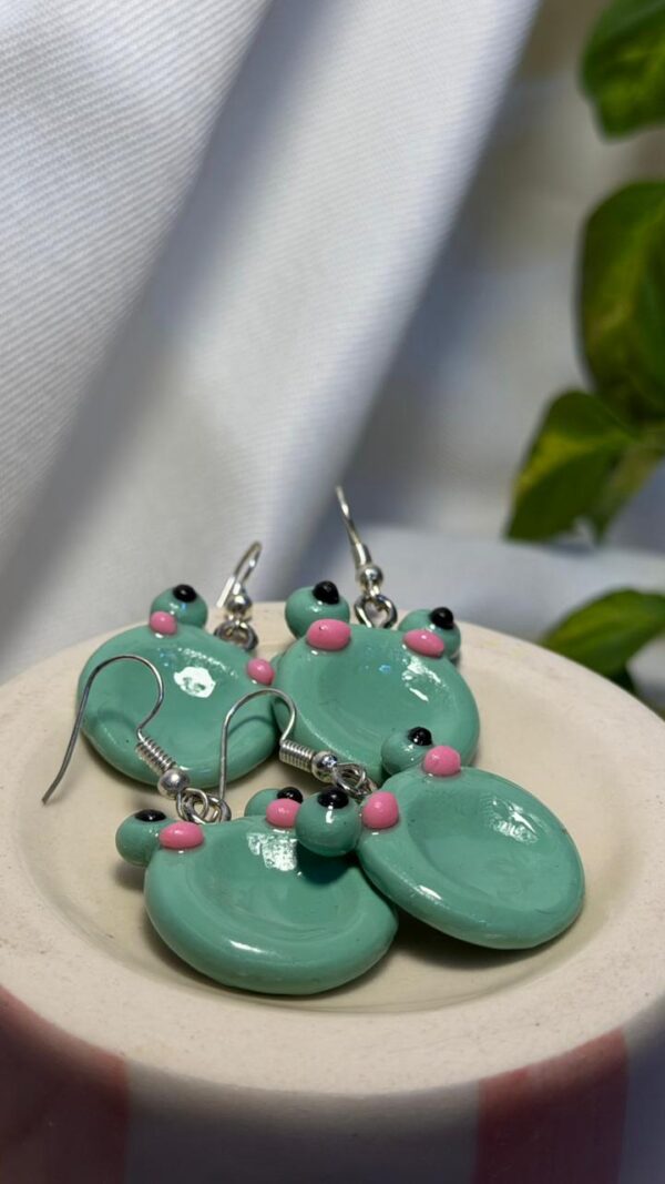Froggy Worry Stone Earrings