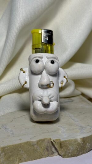 Pouty Punk Lighter Sleeve (White)