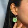 Froggy Worry Stone Earrings