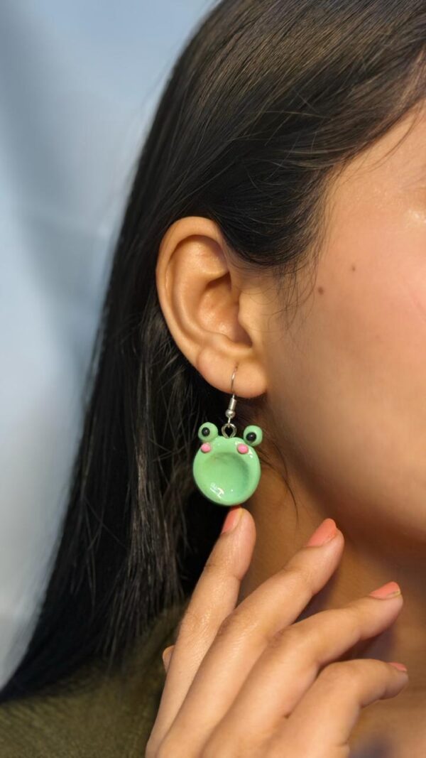 Froggy Worry Stone Earrings