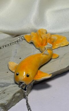 Gold Fish Statement Pendant