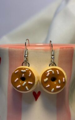 Donut Earrings (Choco Brown)