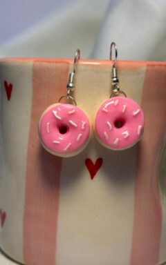 Donut Earrings (Pink)