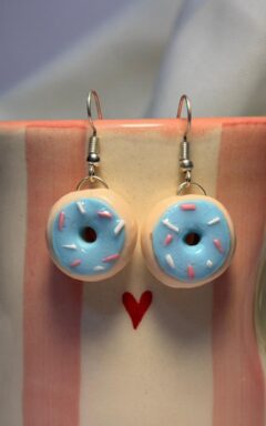 Donut Earrings (Baby Blue)