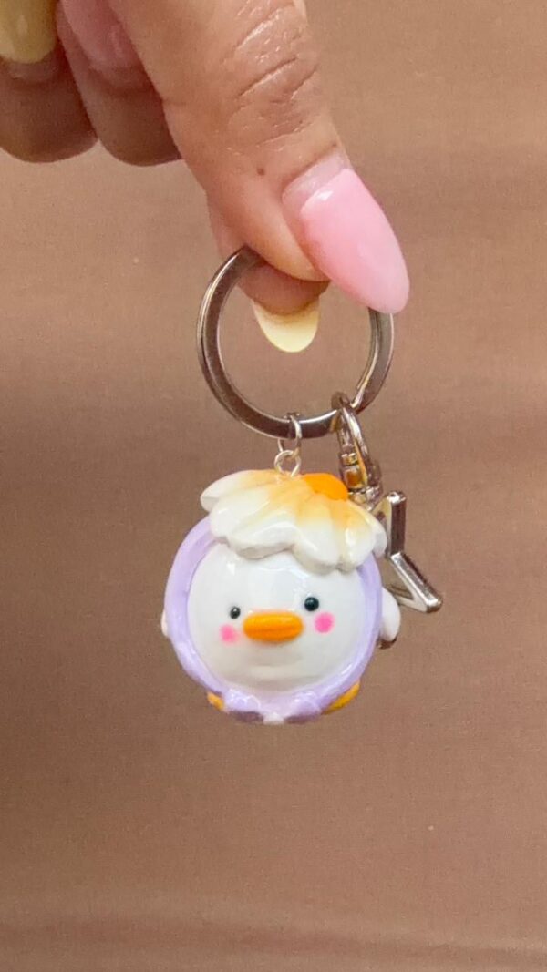 Flower Duck Keychains