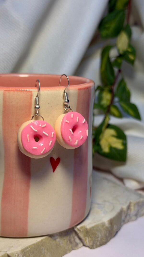 Donut Earrings (Pink)