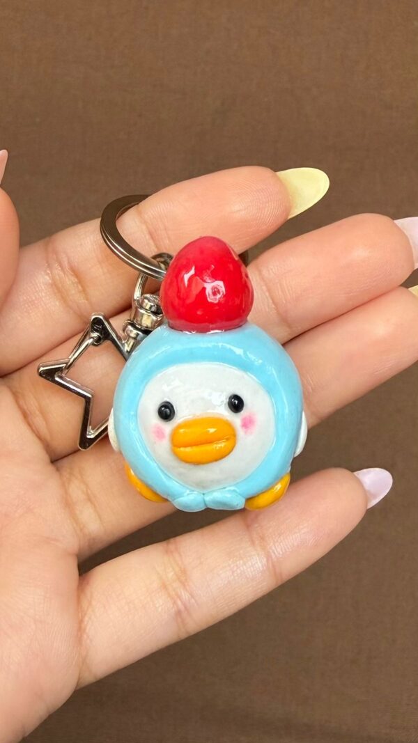 Strawberry Duck Keychain