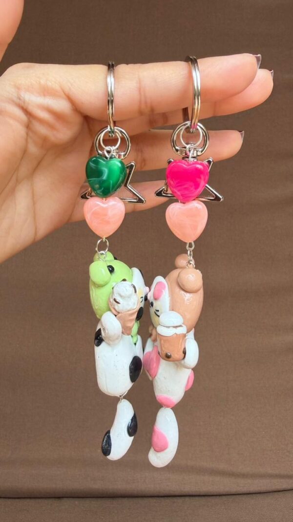 Kitty Couple Magnet Keychains
