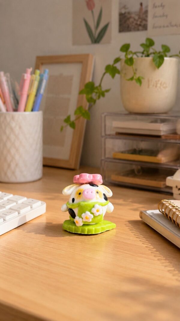 cow desk buddy 7 Flower Spinner Cow Desk Buddy