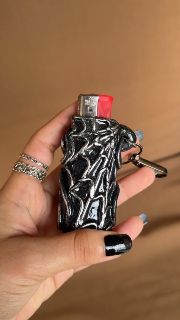 Silver Spiderman Lighter Sleeve