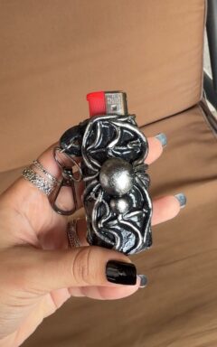 Silver Spiderman Lighter Sleeve