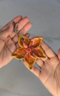 Golden Hour Flower Bag Charm